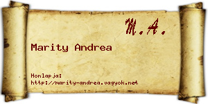 Marity Andrea névjegykártya